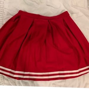 Red cheering leading skirt